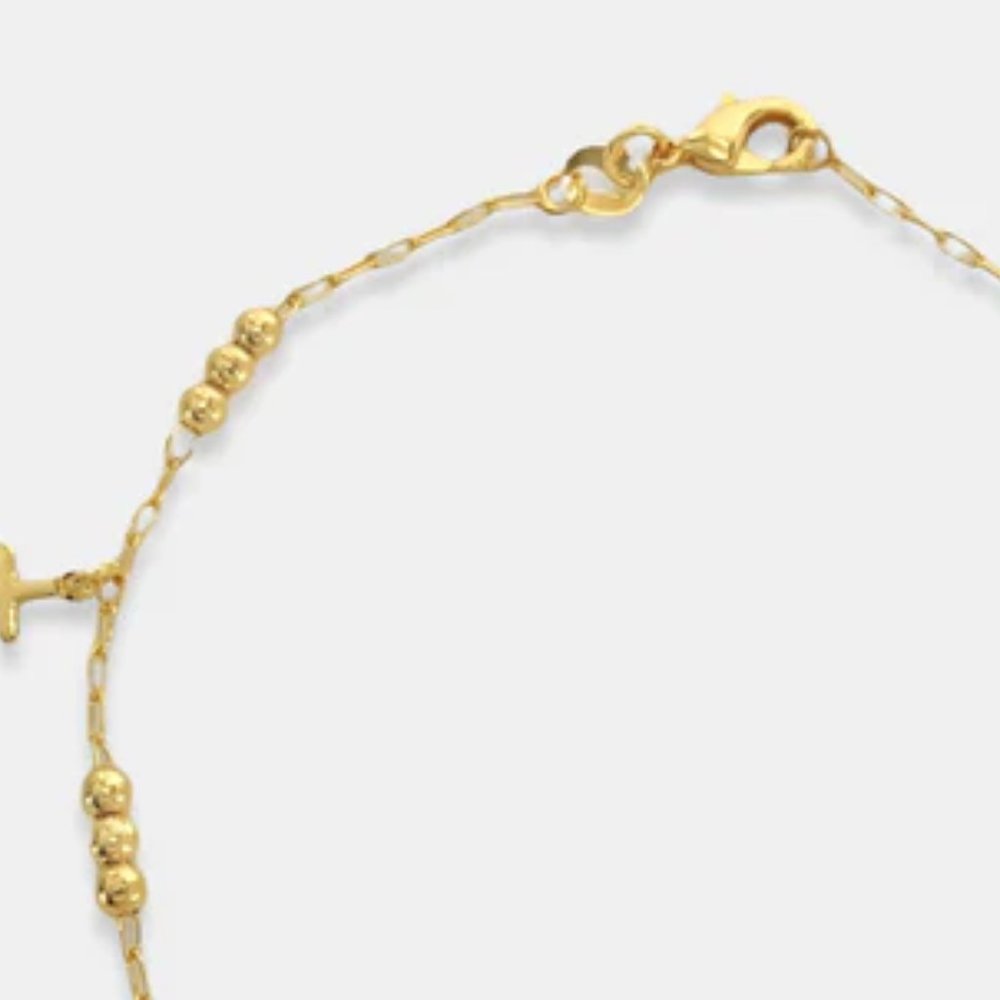 NEW 14K Gold Filled Cross Ankle Bracelet Anklet - Picture 4 of 4